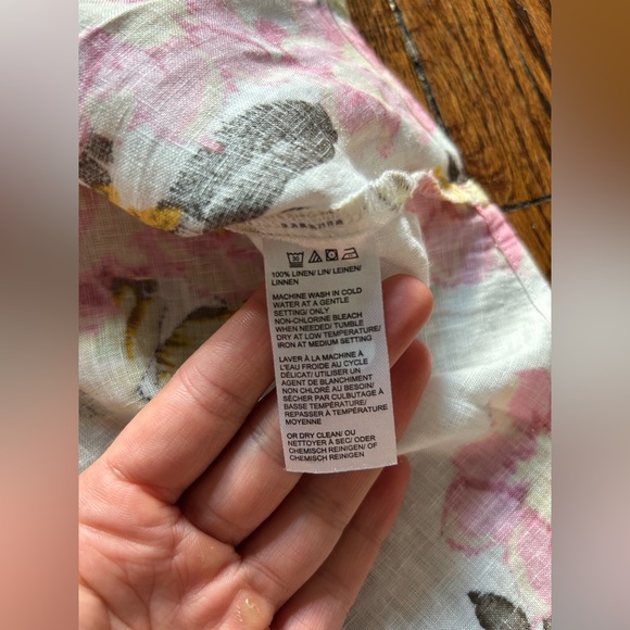 Lord & Taylor Floral Linen Shirt - Picture 10 of 16